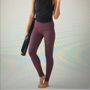 Lululemon Align 25 Red Grape Leggings